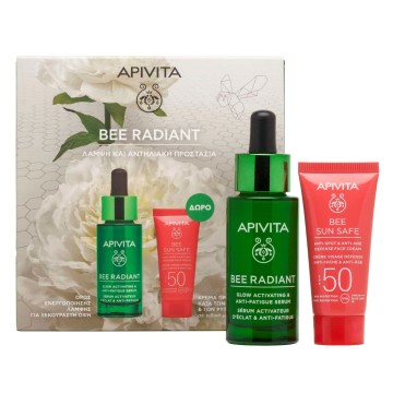 Apivita Promo Bee Radiant Serum 30ml & Bee Sun Safe Anti-Spot & Anti-Age Defense Face Cream 15ml