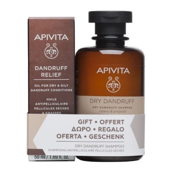 Apivita Promo Dandruff Relief Oil 50ml & Dry Dandruff Shampoo 250ml