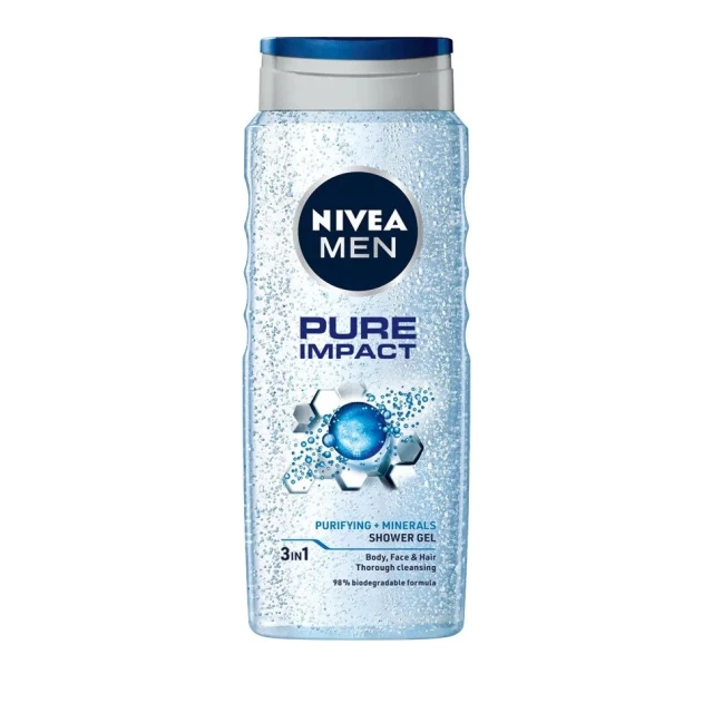 Nivea Men Pure Impact Shower Gel 500ml Wecaregr 4226